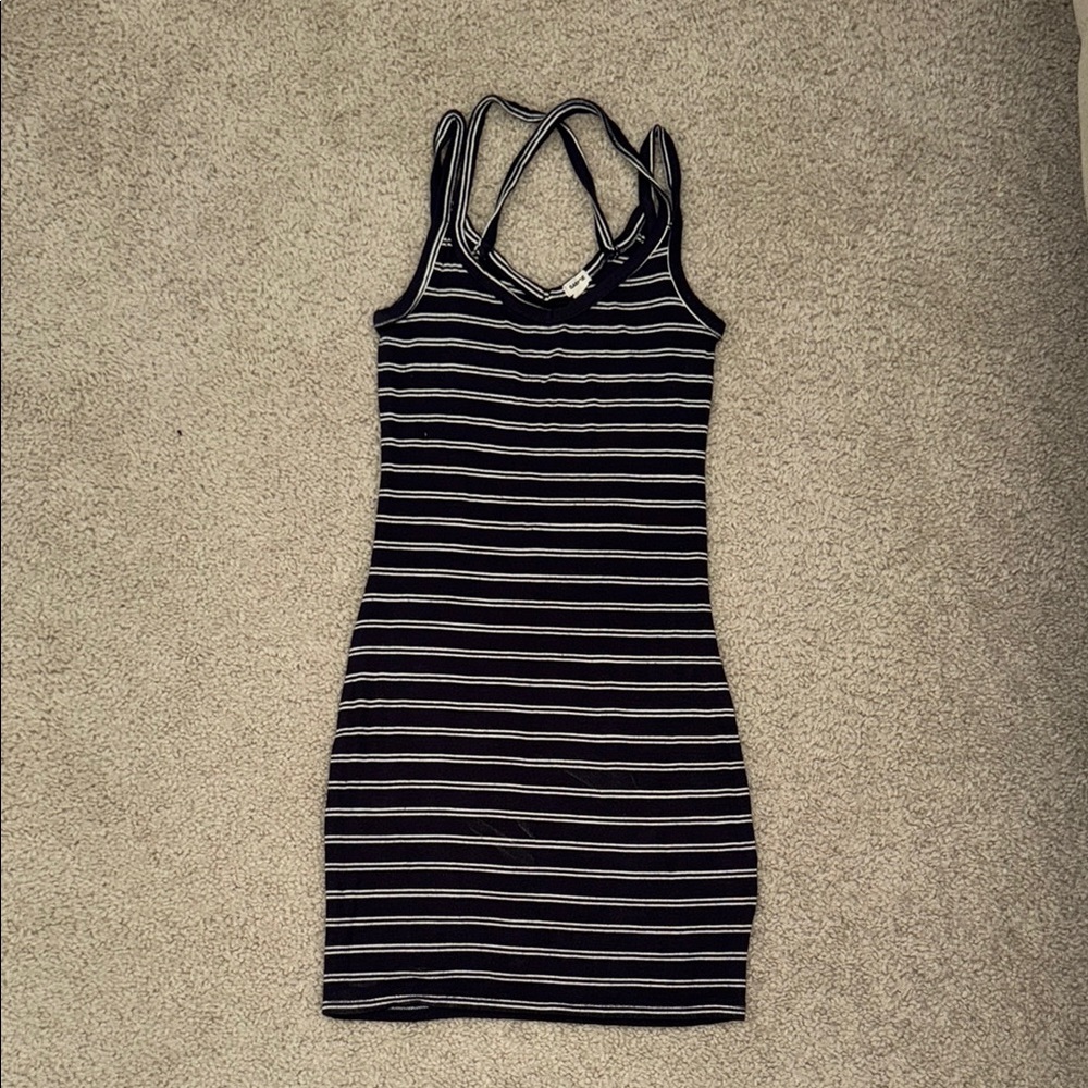 Striped Black and White Dress